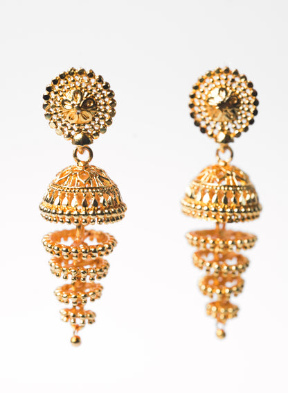 Savitri Tiered Gold Earrings