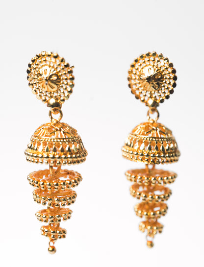 Savitri Tiered Gold Earrings